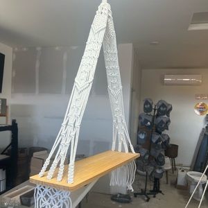 Macramé and Wood Shelf.  New In Boxx